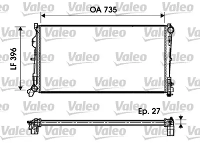 VALEO 732956 Su Radyatörü 5142488AA 1183031 61018A K5142488AA