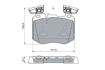 BOSCH 0986460102 Fren Balata Mercedes Glc Ön A0004208503, A0004208103, A0004207902