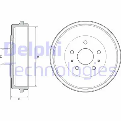 DELPHI BF526 Arka Fren Kampana B-Max 14> Courıer 14> 