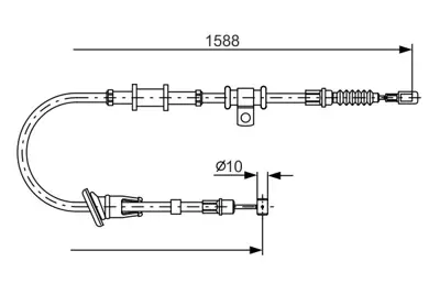 BOSCH 1987482245 El Fren Telı Arka Sol M884534 MR914268 30850022 30863449 30884534 MB950337 MR129921 814042142