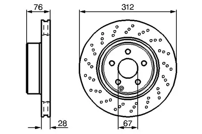 BOSCH 0986478471 Fren Dısk C Klasse S Klasse 2204210912  Ön A2204210912 2204210912 220421091264 A220421091264 230524 9812711 A09812711 A1404211012 A140421031264 A1404210312