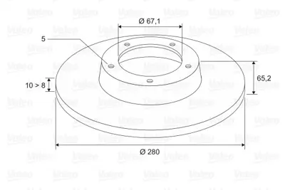 VALEO 186552 Fren Dıskı Arka V-Class 638/2 96>03 Vıto 638 96>03 6384230112 A6384230112 638423011210 638423011264 230417 A638423011210 A08696810 8696810 4351216130 4351216120