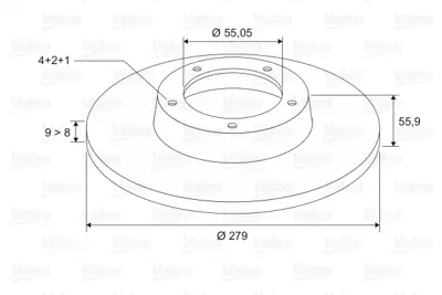 VALEO 197019 Arka Fren Dıskı (Aynası) Duz Toyota Corolla 1.4 D4d 1.6 Vvtı 2003-2007 (279x4) 4243102081 4243102082 4243102080 42431YZZAC 230635 24010901401 569114 468364900 46836490 93171778