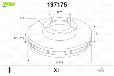 VALEO 197175 Fren Dıskı Arka Havalı Bmw E90 E92  X1 E84 34216855004 34216764655 6855004 6764655 34216791938 34216775678 34216769105