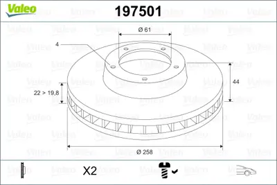 VALEO 197501 On Fren Aynası (Dıskı) Clıo Iv Symbol Iı Logan Iı Mcv Iı Sandero Iı 0,9 / 1,2 / 1,5dcı / 1,6 12> (4  8450006845 8450031577 4154200101 A4154200101 402061200R 402063166R 402067016R 402067501R 7701210081 8660001231