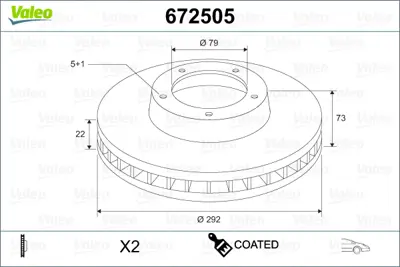 VALEO 672505 Fren Dıskı On Havalı Kaplamalı Bmw E81 E82 E87 E88 E90 34116764641 34116854997 6854997 6764641 42510SNEA00 3411685499 34116769951 34116769763 6769763 6769951