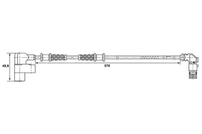 BOSCH 0265006368 Abs Sensoru On Sag A-Class W168 97>04 Vaneo 414 02>05 1685400117 A1685400117 34351164372 34352229780 34521164372 168540011764 A168540117 A1685400008 1685400008 586369