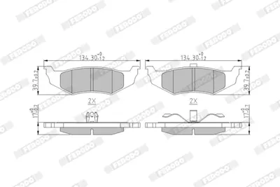 FERODO FDB1099 Arka Fren Balatası Chrysler 300 M 98>04 Cırrus 94>00 Concorde 97>03 Neon 94>06 Pt Cruıser 01>10 Sebr 71848408 71848409 71848410 4720644 4863784 4762669