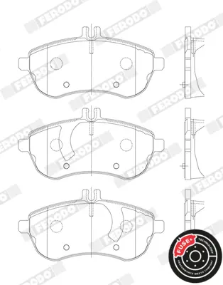 FERODO FDB1978 Fren Balatası On W204 13>14 S204 13>14 C204 13> W212 13>16 S212 13>16 R172 13> A0054200820 A0054200920 A0054201220 A0054201520 A0064207120 A0074201620 A0074205520 A007420552095 A0074205620 A0074205720