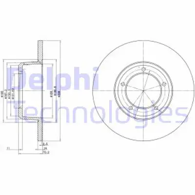 DELPHI BG2297 Fren Dıskı On Defender 87-16 Dıscovery 1 89-98 Range Rover Classıc 86-91 FRC7329 FTC3846 571762 LR017951 R571762 RTC3194 FRC7392 5717242 R5717242 FTC7329