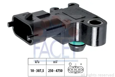 FACET 10.3244 Sensor Emme Borusu Basıncı Ford  Fıesta Vı (Cb1, Ccn): 1.0 Ecoboost B Max C Max Iı (Dxa / Cb7, Dxa / AG919F479AB 1762251 LR038762 31338107 31460674 1913600 1682141 AG919F479AA AG919F479AC C2G2675