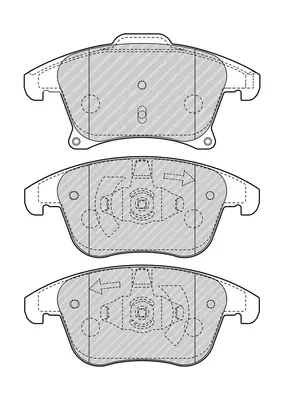 FERODO FDB4445 Fren Balatası Ön BRF33 DG9C2K021ED DG9C2K021EE DG9C2001AB DG9Z2001A 1917494 2014119 HG9Z2001A DG9Z2001B DG9C2K021RC
