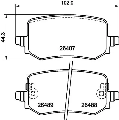 FEBI BILSTEIN 186404 Fren Balatası Arka 58302N7A60