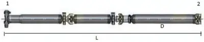 TIRSAN TH.01135.16.02 Saft Komple 3C114K357FC 1749842 AC114K357DB 4743299 AC114K357DA