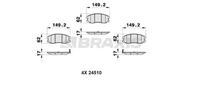 BRAXIS AB0172 On Fren Balatası Antara Captıva 06 > GM 20789468