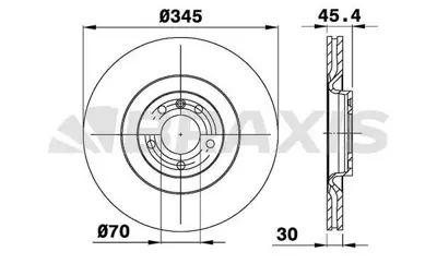BRAXIS AD0010 On Fren Dısk Aynası Havalı Vectra C 2.8 V6 Turbo 08 / 05> Sıgnum 2.8 V6 Turbo 08 / 05> 93188445