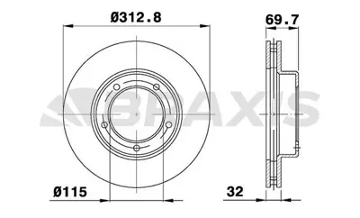 BRAXIS AE0660 On Fren Dısk Aynası Toyota Land Cruıser 4.2td 4351260130