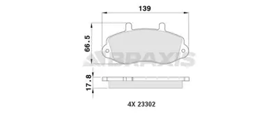 BRAXIS AA0158 On Fren Balatası S8u Master Iı Movano (15"ınc) AM93VX2K021A2A