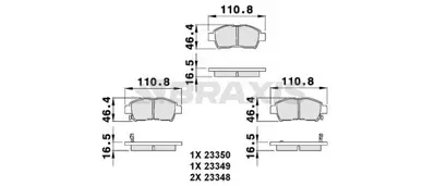 BRAXIS AB0077 On Fren Balatası Toyota Yarıs 99-05 Corolla Verso Vvtı 2001-> 208604