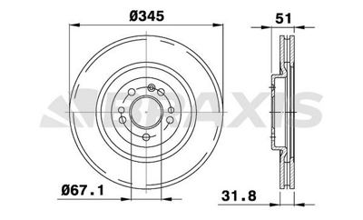 BRAXIS AD0975 Fren Dıskı On Ml-Class W163 98>05 1634210312