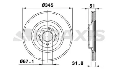 BRAXIS AD0975 Fren Dıskı On Ml-Class W163 98>05 1634210312