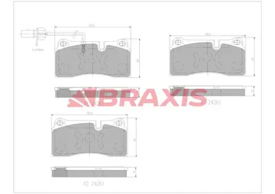BRAXIS AA0757 Fren Balatası Arka Q7 07 > 15 3.0 Tdı Tfsı Cjgc Cjma Bun Casb 4L0698451B