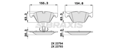 BRAXIS AA0143 Fren Balatası On Bmw F10 F11  34116856591