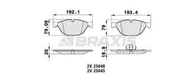 BRAXIS AA0240 Fren Balatası On Bmw F10 F01 F07 F12 F13 F06 34116775318