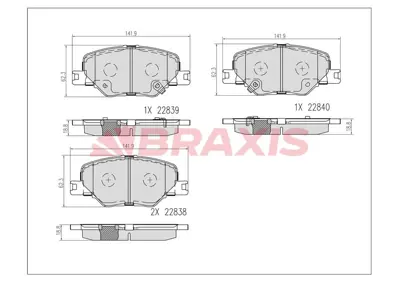 BRAXIS AB0607 On Fren Balatası 16'' Opel Insıgnıa B 17-> 84124408