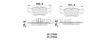BRAXIS AA0427 Fren Balatası On Bmw E46 E36 91>05 34116761237
