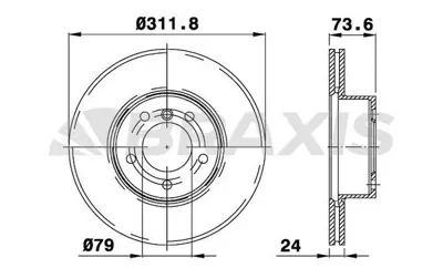 BRAXIS AD0139 Fren Dıskı On Bmw E90 F20 F30 E84 34116774875