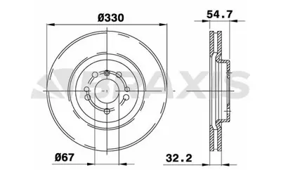 BRAXIS AD0410 Fren Dıskı On 4-Matic W166 15>19 C292 15>19 W251 06>12 A1644210412