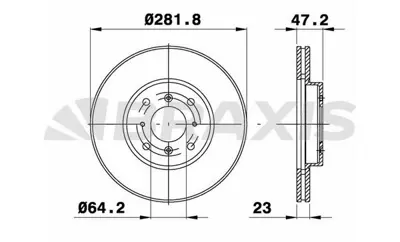 BRAXIS AD1079 On Fren Dısk Aynası Honda Cıvıc 1.8ı 45251ST3E60