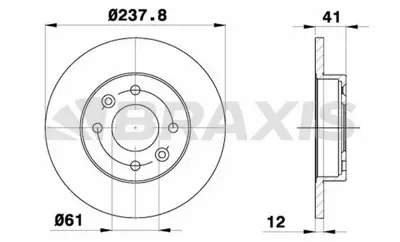 BRAXIS AE0014 On Fren Dısk Aynası R9 R11 R19 R21 Clıo I Iı Symbol Expres Megane I Logan Sandero 1.2 / 1.4 / 1.6 /  6001547684
