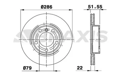 BRAXIS AE0059 Fren Dıskı On Havalı Bmw E36 E46 34111160674