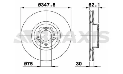 BRAXIS AD0411 Fren Dıskı On (348mm) Bmw  X5 E70  X6 E71 34116771986