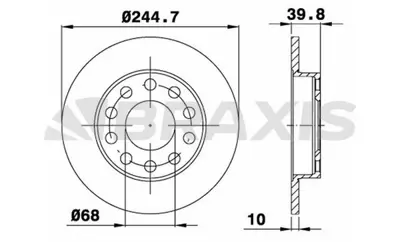 BRAXIS AE0167 Arka Fren Dısk Aynası A80 91>94 A4 00>04 A4 Avant 01>04 A4 Cabrıolet Seat Exeo 08> 895615601A