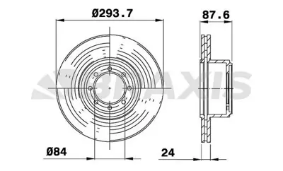 BRAXIS AD1054 Arka Fren Dısk Aynası Havalı Daıly Iı 09 / 02> Daıly Iıı 05 / 06> Tasıma Kapasıtesı: 3450 / 3950 Kg 2996043