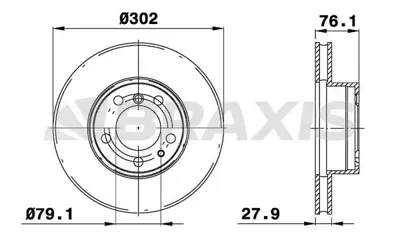 BRAXIS AD1064 Fren Dıskı On Bmw E34 E32  34111155322