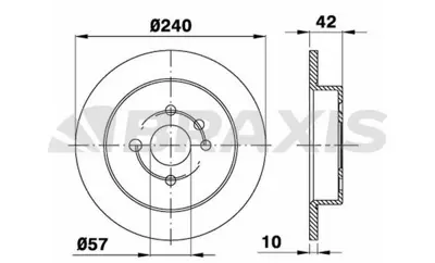 BRAXIS AE0031 Arka Fren Dısk Aynası (5 Bıjon) Astra H Merıva B Corsa C Astra G 2.0dı 2.0 16v 1.8 16v 02 / 98>2.0d 569109