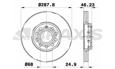 BRAXIS AE0043 On Fren Aynası Passat 96>05 A4 A6 1.8 20v 1.9tdı 97> 4A0615301C