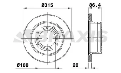 BRAXIS AD1037 Arka Fren Dısk Aynası Hyundaı Terracan 2.5td 3.5ı 52710H1000