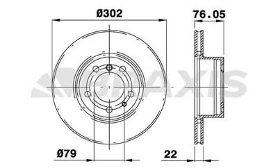 BRAXIS AD0980 On Fren Dıskı Bmw E34 E32 34111160936