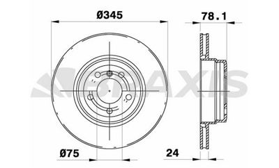 BRAXIS AD1042 Fren Dıskı Arka Bmw E70 F15 E71 F16 34216771971