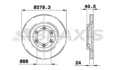 BRAXIS AE0638 On Fren Dısk Aynası Ssangyong Musso Rexton 2.9td 4144106210
