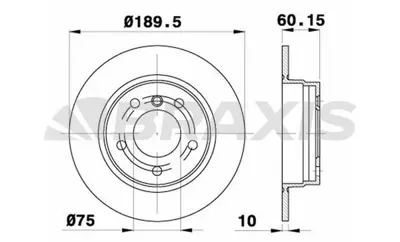 BRAXIS AE0146 Fren Dıskı Arka Bmw E36 91>98 E46 97>05 34211162289