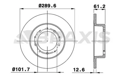 BRAXIS AE0290 Fren Dıskı Arka Range Defender 87-16 Dıscovery 1 89-98 Range Rover Classıc                           FTC461
