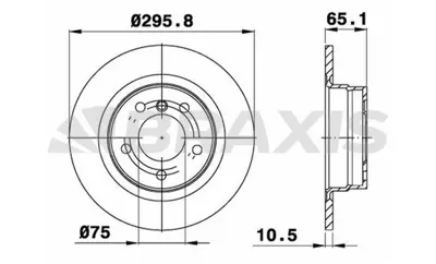 BRAXIS AE0476 Fren Dıskı Arka Bmw E81 E87 E90  34214031725