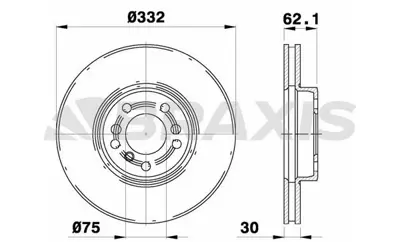 BRAXIS AD0295 Fren Dıskı On Havalı Bmw  X3 E83  X5 E53 34116756045