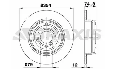 BRAXIS AD0995 Fren Dıskı Arka Range Rover 02-09 SDB000211